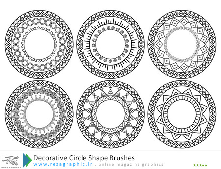 براش تزئینی و دکوراتیو دایره شکل - Decorative Circle Shape Brushes